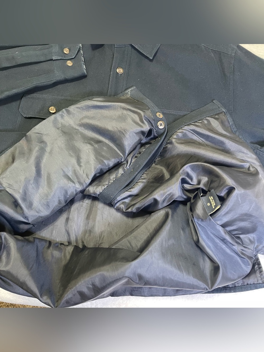 Levi Strauss & Co Men’s Lined Shirt Jacket Dark Navy Blue XL Heavyweight Shacket - Picture 6 of 10
